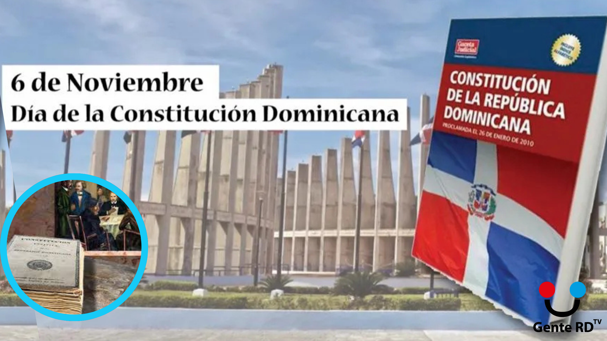 El Estado dominicano se erigió jurídicamente con la proclamación de su primera Constitución el 6 de noviembre de 1844 en San Cristóbal.